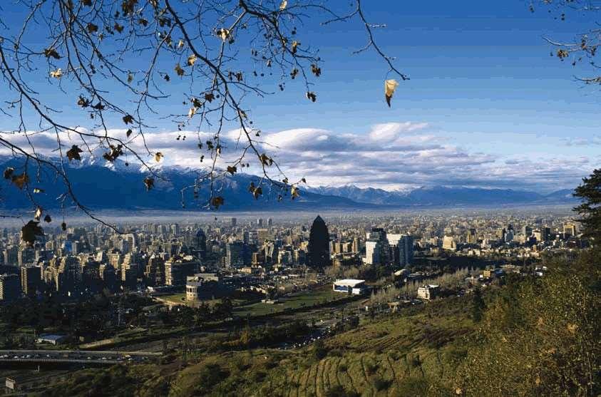 Nh Collection Plaza Santiago Hotel Kültér fotó View of Santiago skyline from the park
